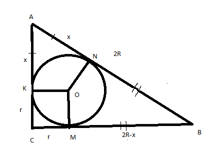 Радиус 22. Диаметр вписанной окружности в прямоугольный треугольник. Радиус вписанной окружности около прямоугольника. Радиус окружности, вписанной в изображенный на рисунке треугольник. 2r в треугольнике.