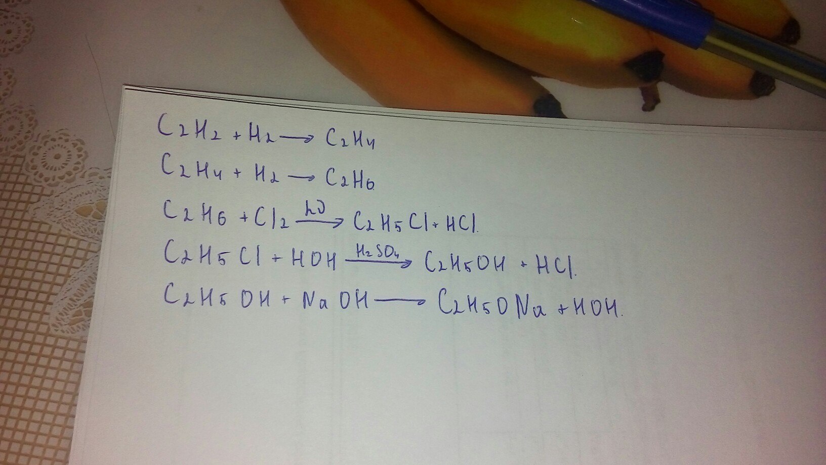 В схеме превращений c2h4 x c2h5oh