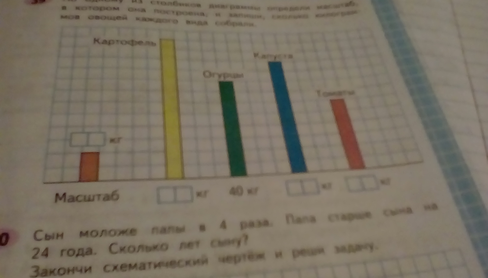 Построй кг. По одному из столбиков диаграммы определи масштаб. По одному из столбиков диаграммы определи масштаб в котором она. Построй диаграмму которая показывает сколько килограммов. По одному из столбиков диаграммы определи масштаб 4 класс.