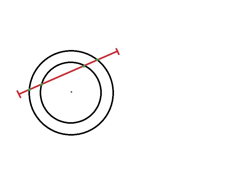Радиус большего. Окружности с общим центром. Начерти 2 окружности с общим центром. Начертите две окружности с общим центром. Начерти 2 окружности.